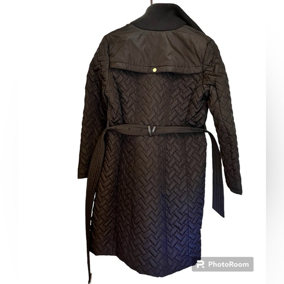 𝐂𝐨𝐥𝐞 𝐇𝐚𝐚𝐧 Signature Quilted Water Resistant Belted Jacket Size Medium - Picture 6 of 11